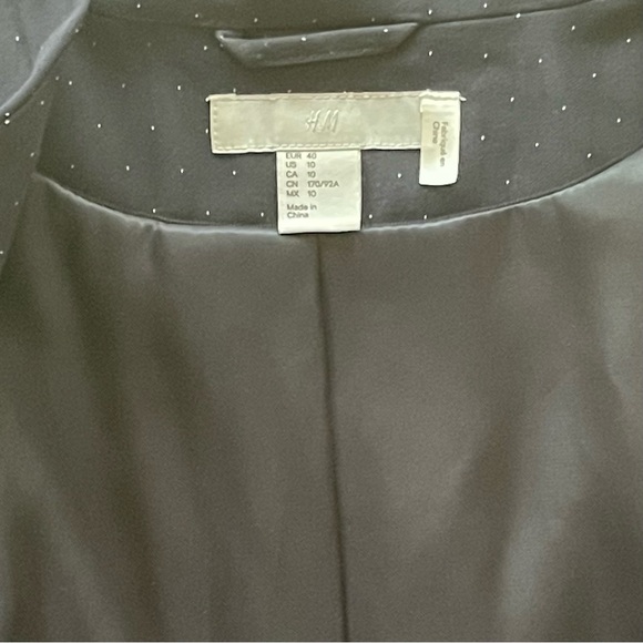 Navy (à pois) Cropped Tuxedo Jacket  w.Micro-Puff-Sleeves - Picture 6 of 6